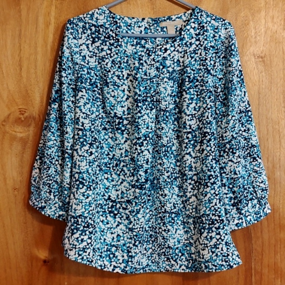 Banana Republic Factory Blue and White Sailor Collar Blouse